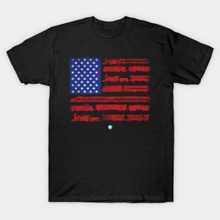 Train Sleep Commuter Locomotive Gift - American Flag Gift T-Shirt